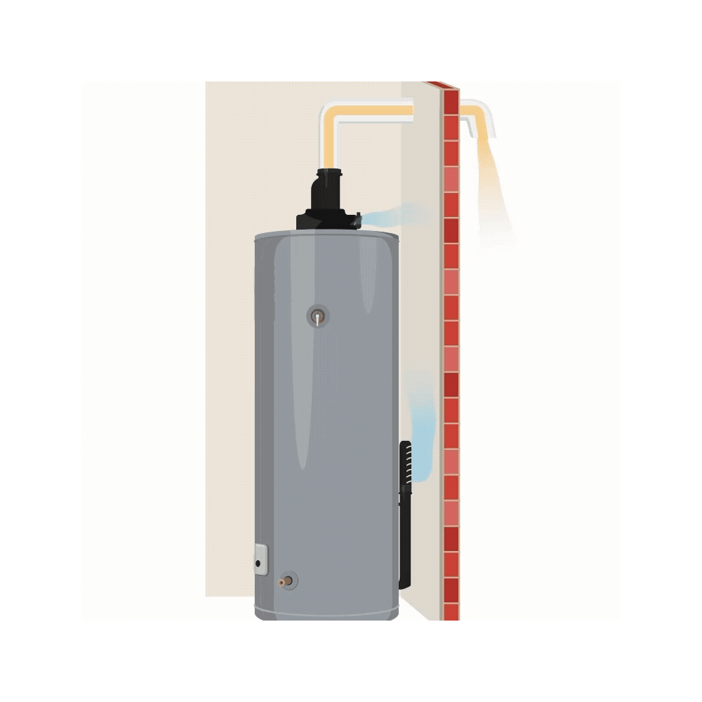 power vent gas water heaters graphic