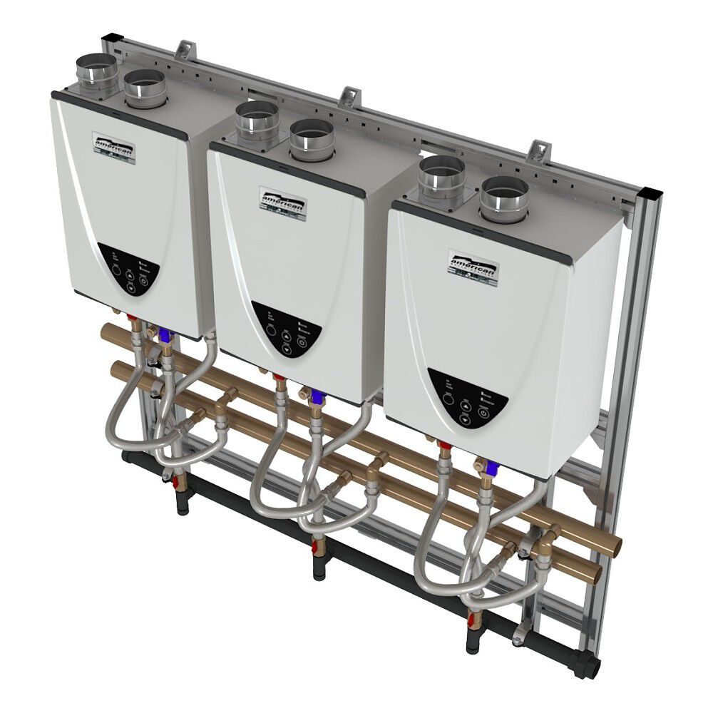 MCI-CRS-33WM-P - Commercial Indoor Tankless Rack System - Wall Mount - 597,000 BTUs