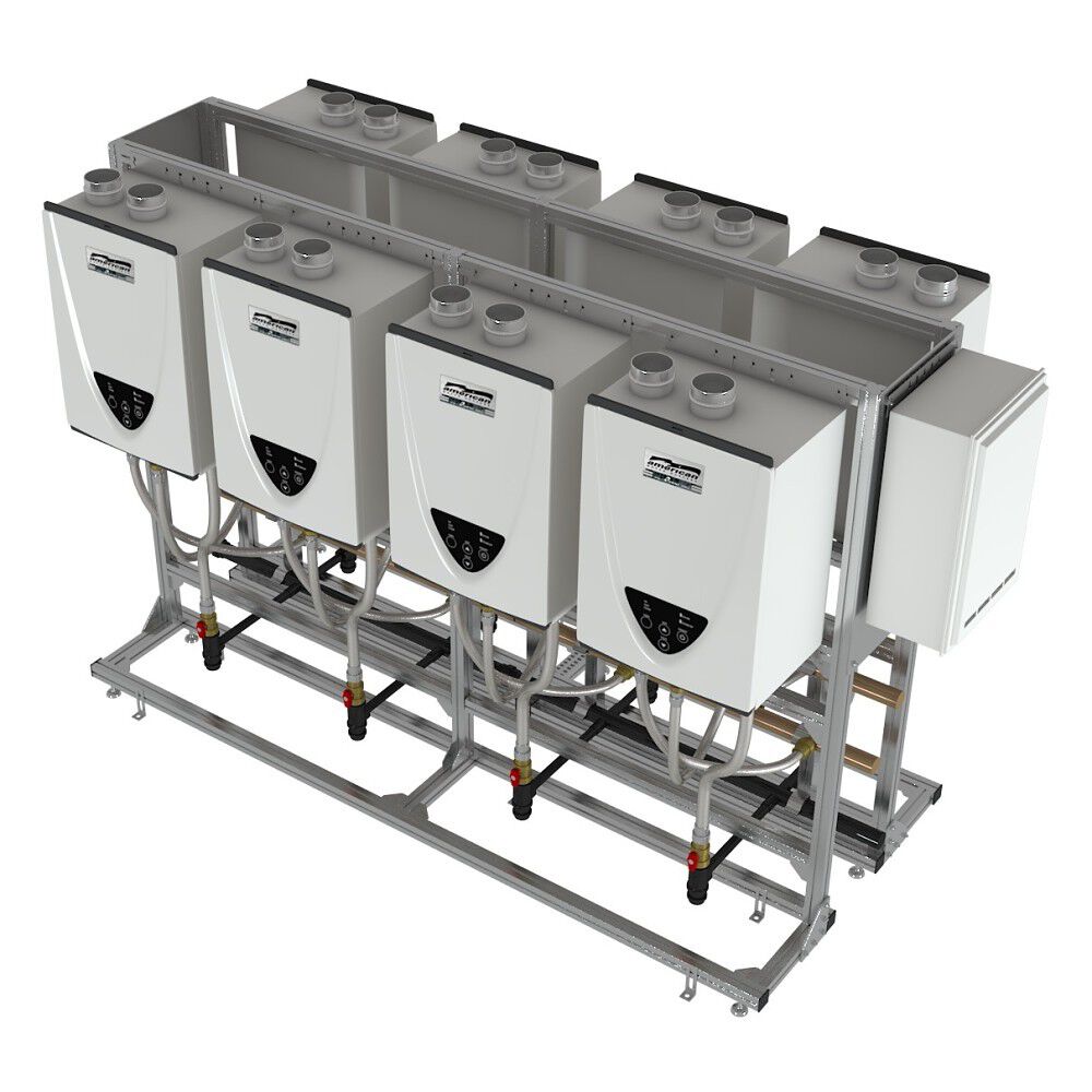 MCI-CRS-56B2B-P - Commercial Indoor Tankless Rack System - Back-to-Back - 995,000 BTUs