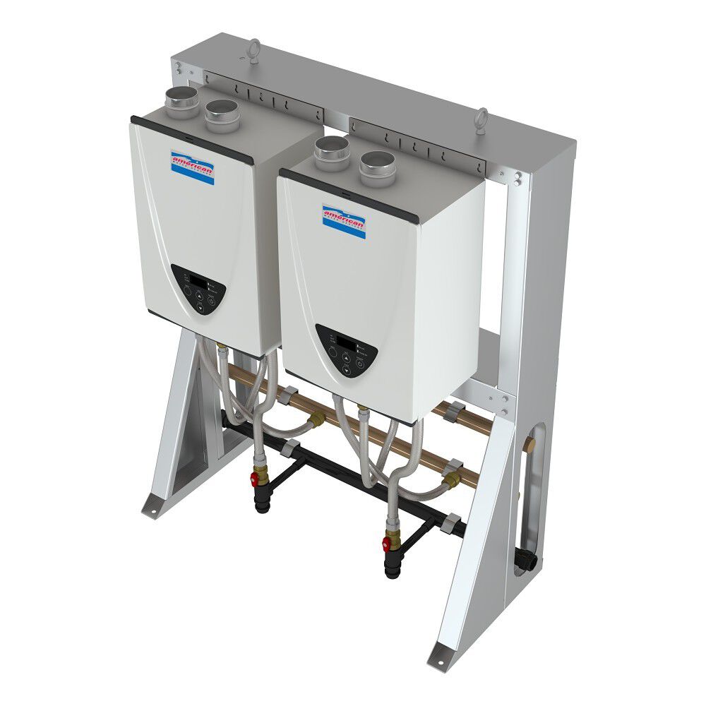 MCO-CRS-36IL-P - Commercial Outdoor Tankless Rack System - Free-Standing In-Line - 597,000 BTUs