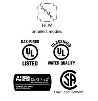 American 80% Thermal Efficiency Ultra-Low NOx Heavy Duty Commercial Gas Water Heater Certifications