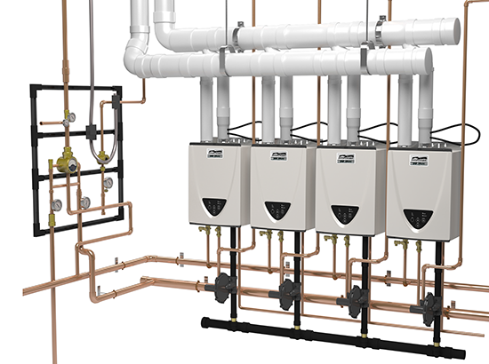 Commercial Tankless Rack Systems Common Venting