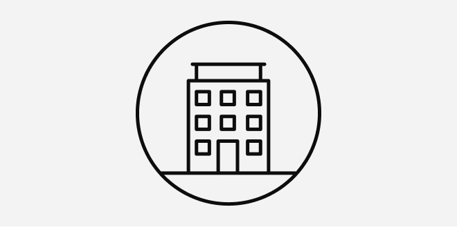 Building image to represent professional features