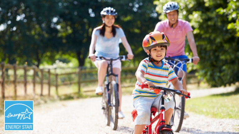 Family enjoying their savings